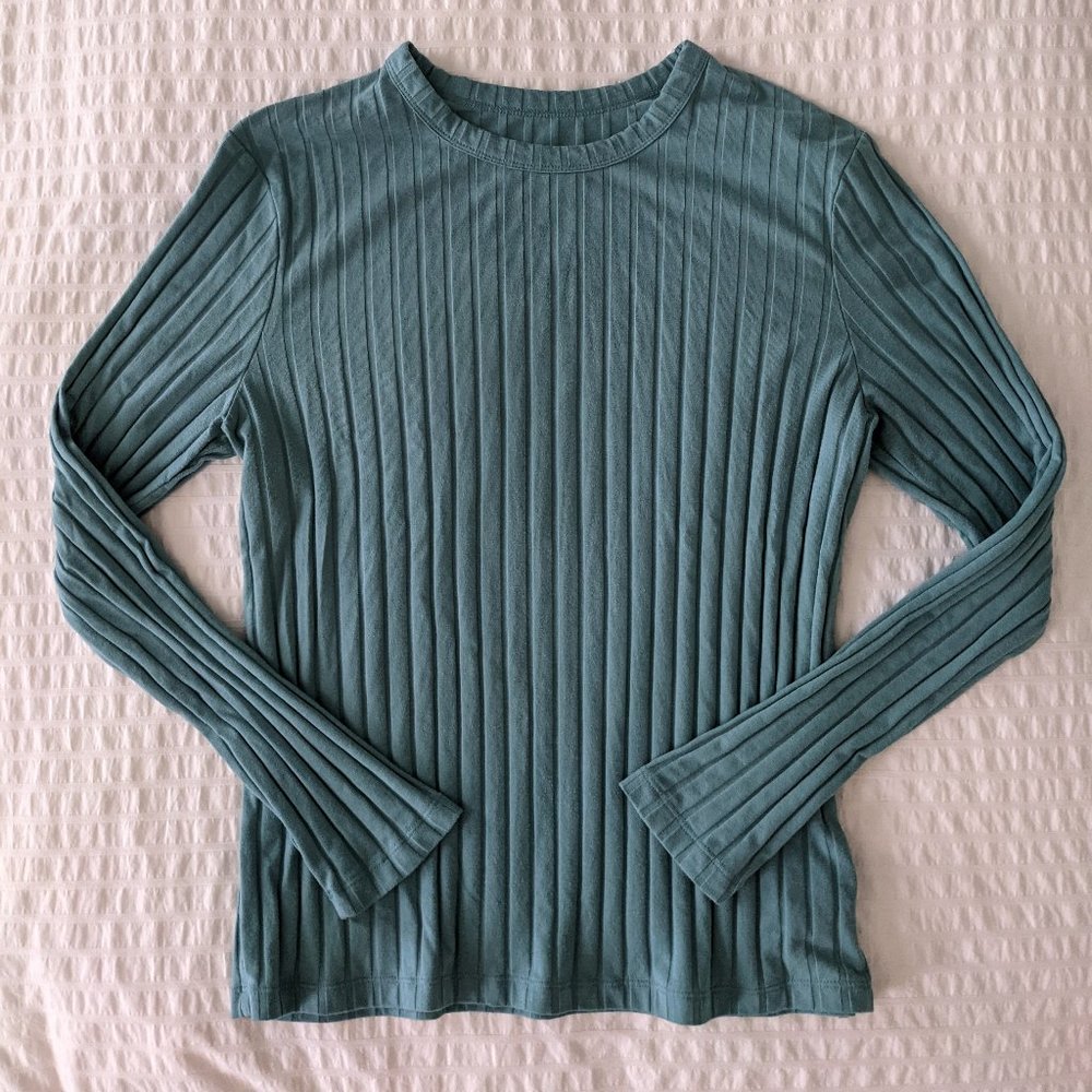 A NEW DAY RIBBED LONG SLEEVE TEE